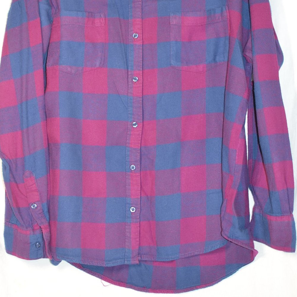 Attention Fuchsia and Blue Plaid Shirt Women's XL - Picture 2 of 6